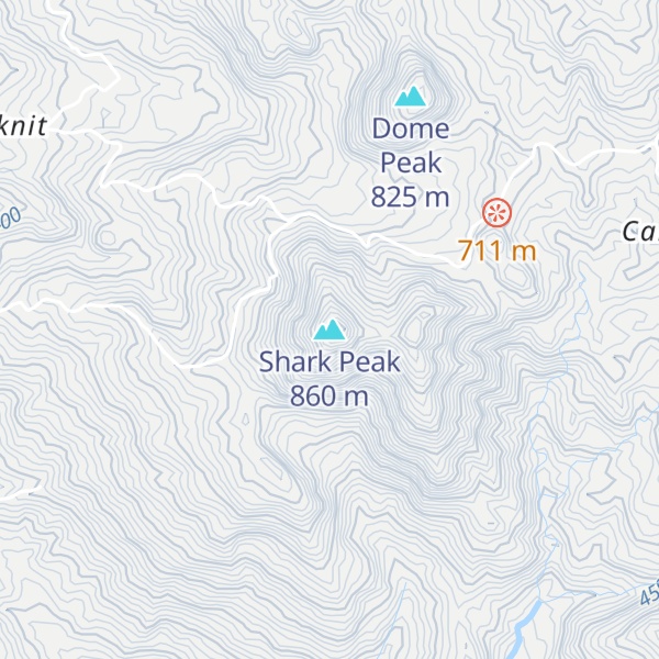 Map of Shark Peak