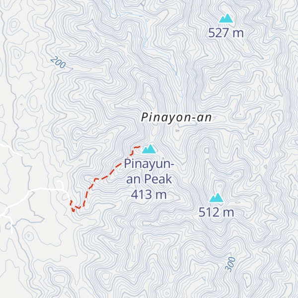 Map of Pinayun-an Peak