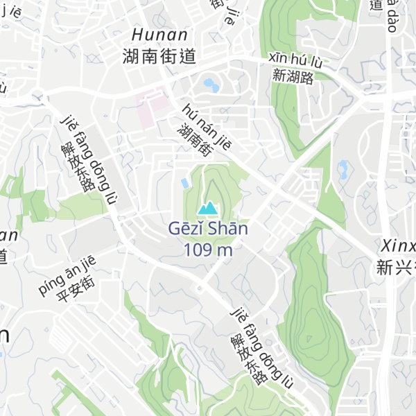 Map of Gēzǐ Shān