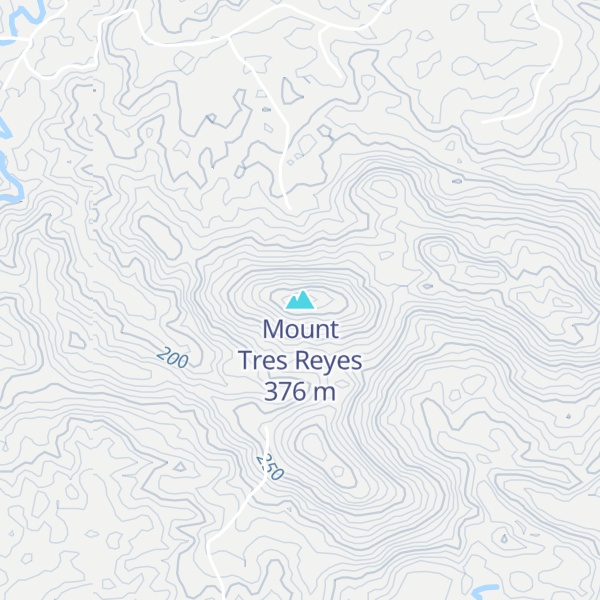Map of Mount Tres Reyes