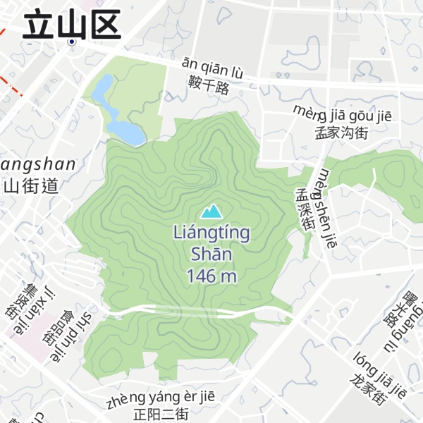Map of Liángtíng Shān