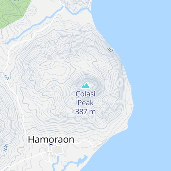 Map of Colasi Peak