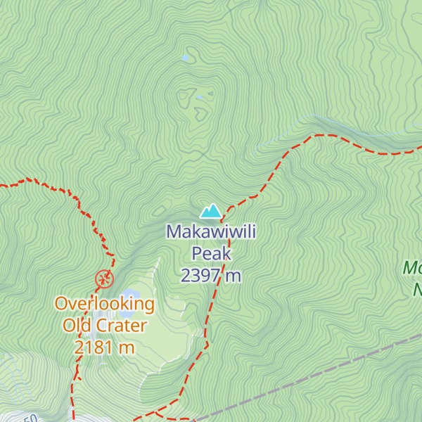 Map of Makawiwili Peak