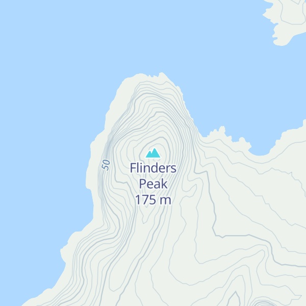 Map of Flinders Peak