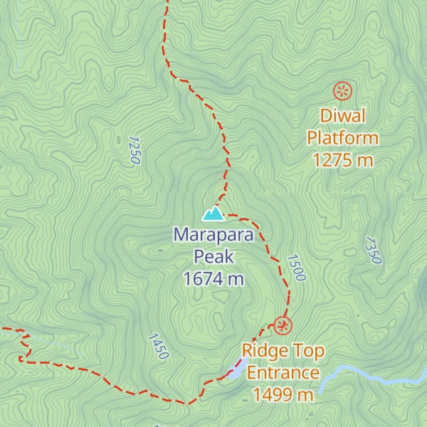 Map of Marapara Peak
