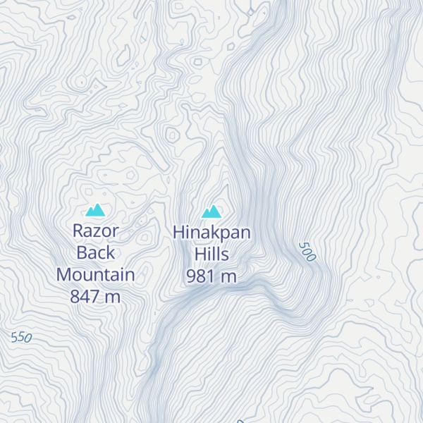 Map of Hinakpan Hills