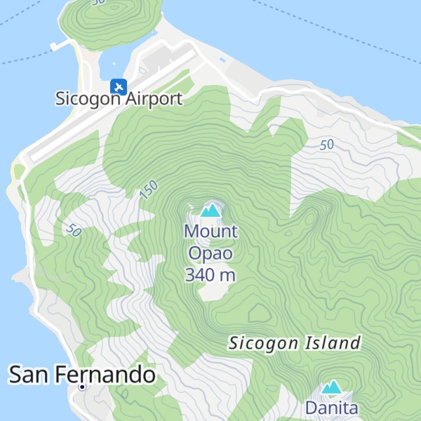 Map of Mount Opao