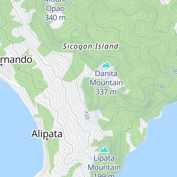 Map of Gasang Mountain