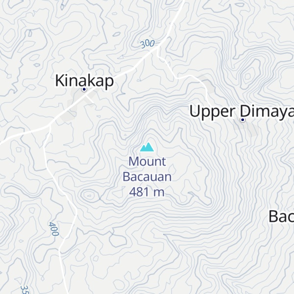 Map of Mount Bacauan