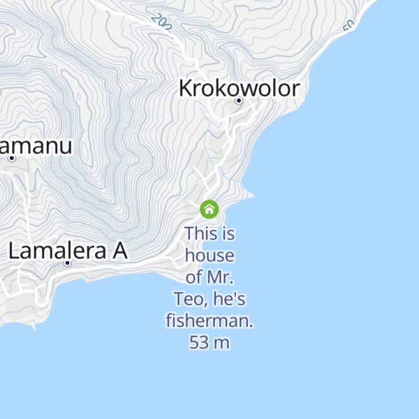 Map of This is house of Mr. Teo, he's fisherman.