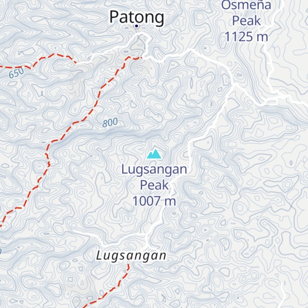 Map of Lugsangan Peak