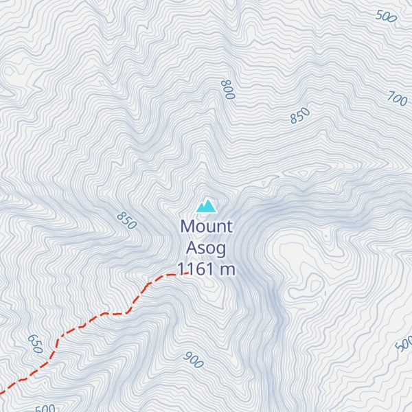 Map of Mount Asog