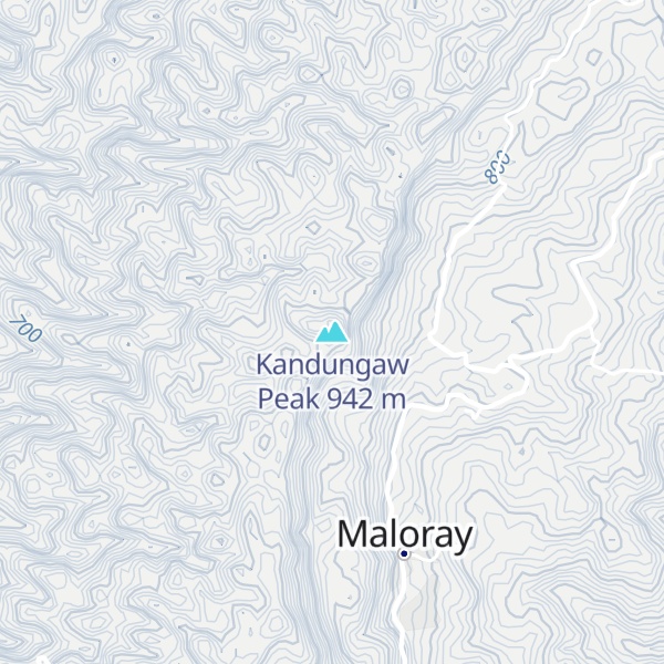 Map of Kandungaw Peak