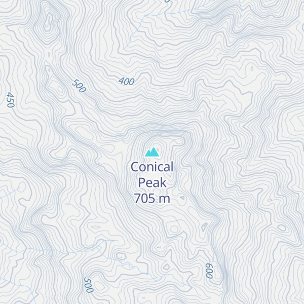 Map of Conical Peak