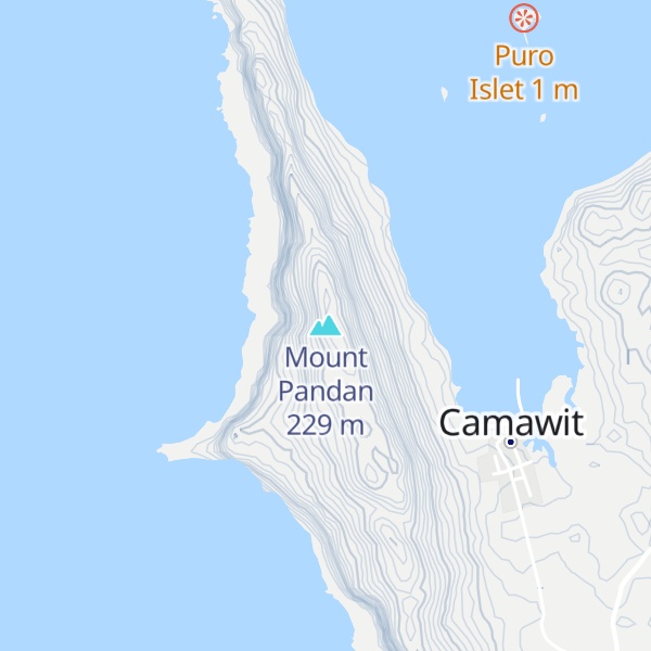Map of Mount Pandan