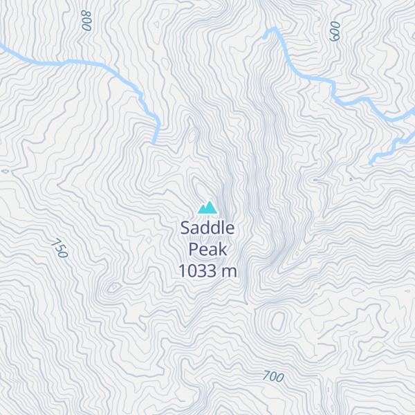Map of Saddle Peak