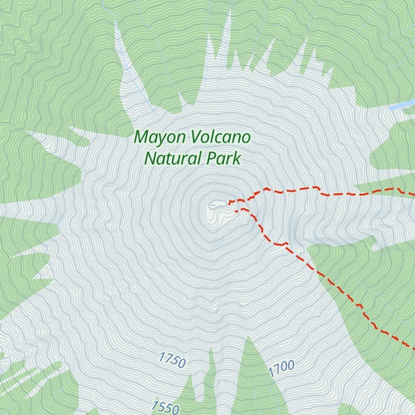 Map of Mount Mayon