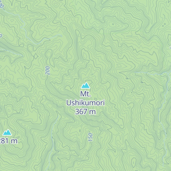 Map of Mt. Ushikumori