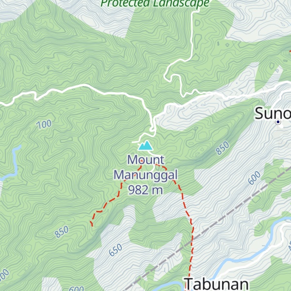 Map of Mount Manunggal