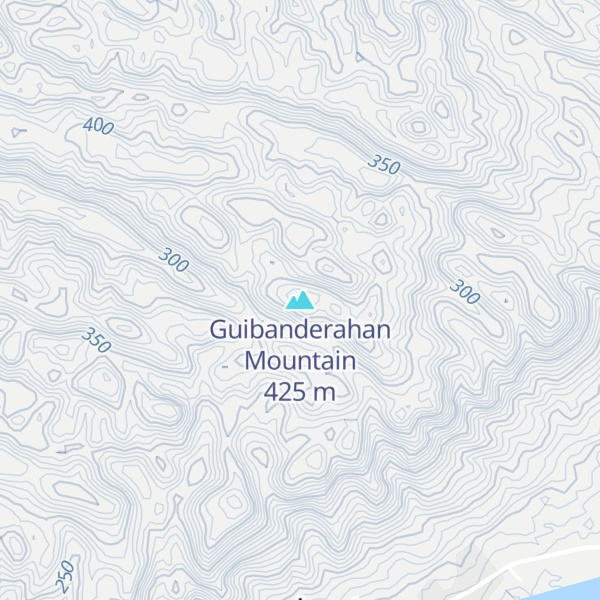 Map of Guibanderahan Mountain