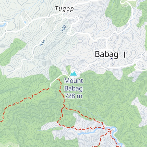Map of Mount Babag