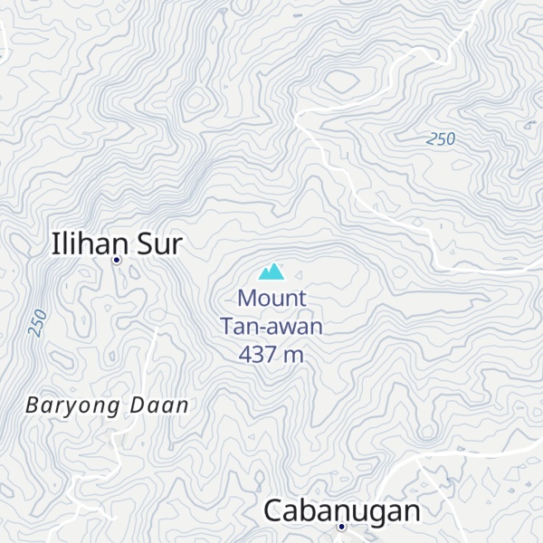 Map of Mount Tan-awan