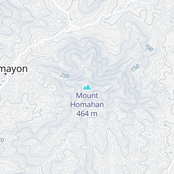 Map of Mount Homahan