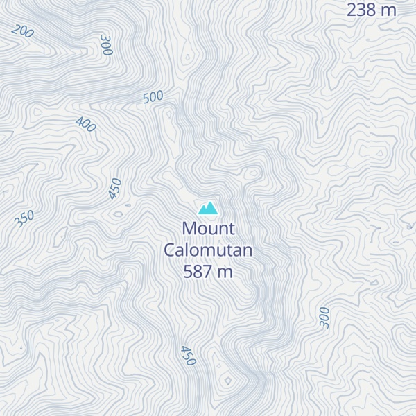 Map of Mount Calomutan