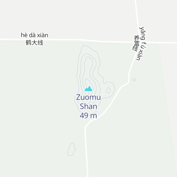 Map of Zuomu Shan