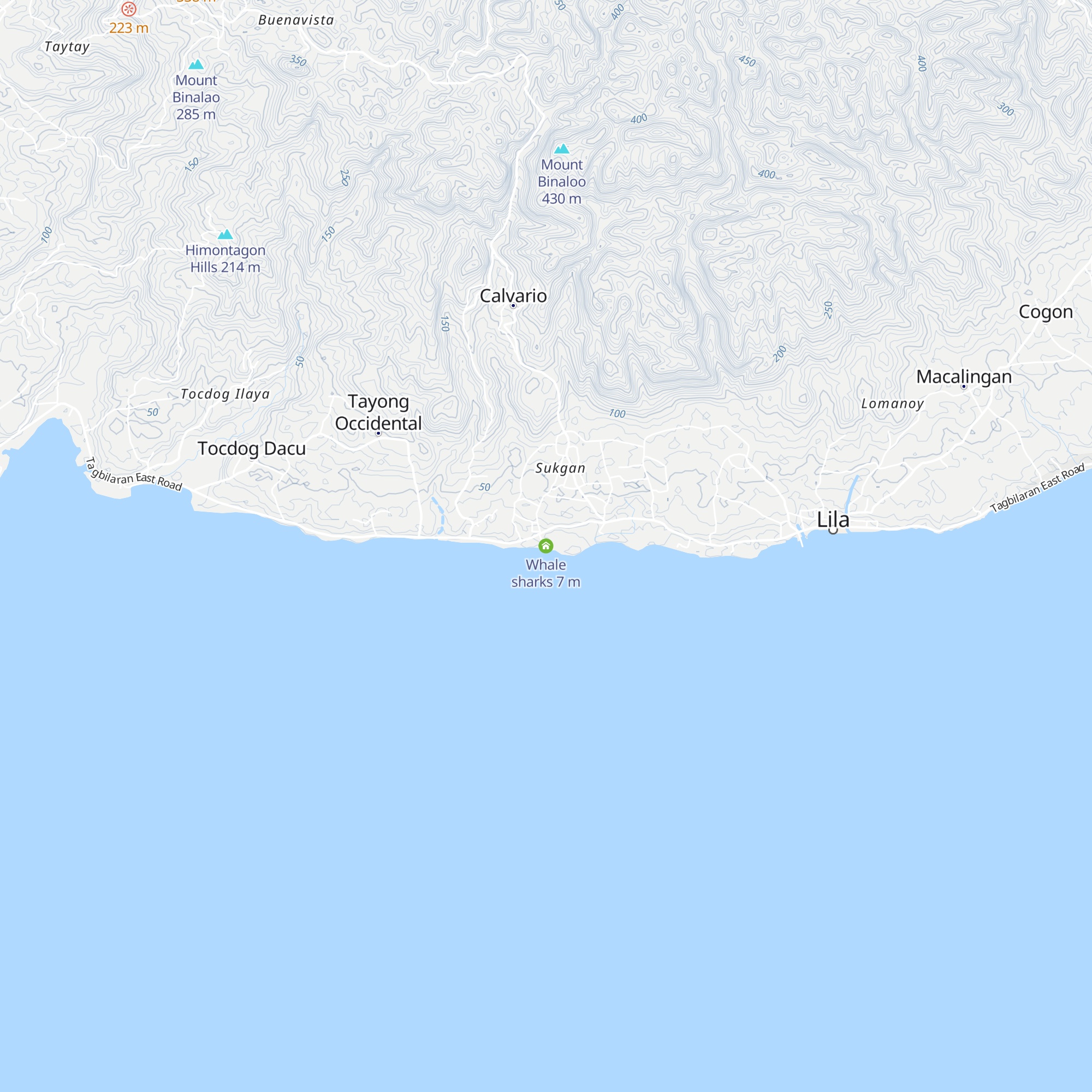 Whale sharks map
