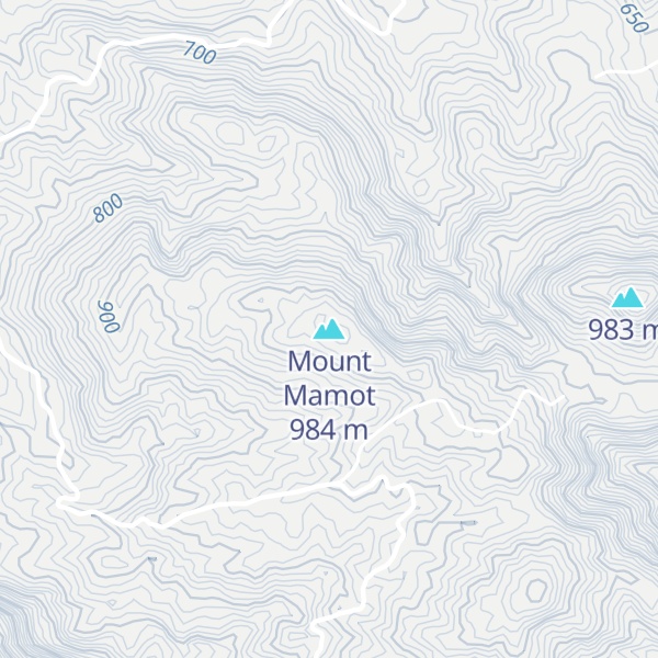 Map of Mount Mamot