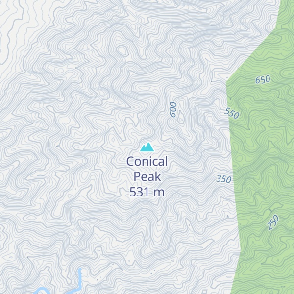 Map of Conical Peak