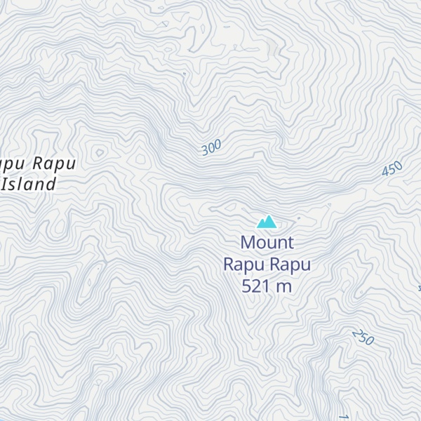 Map of West Rapu Rapu Mountain