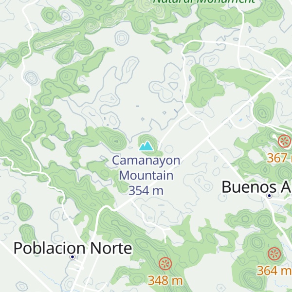 Map of Camanayon Mountain