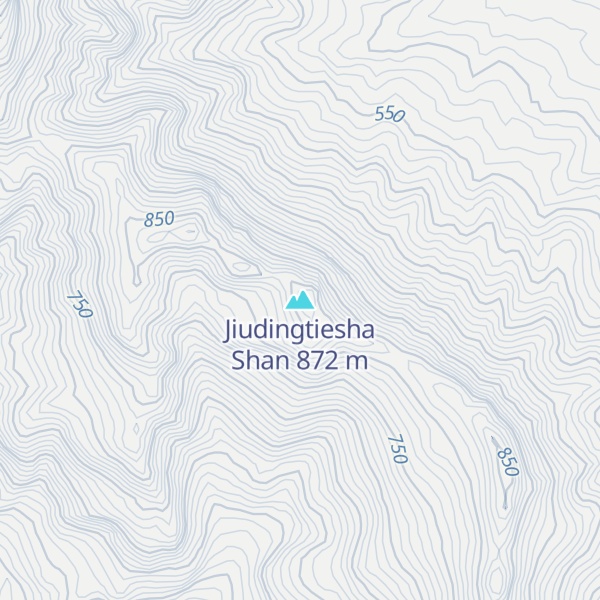 Map of Jiudingtiesha Shan