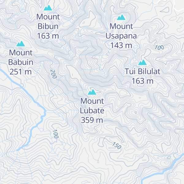 Map of Mount Lubate