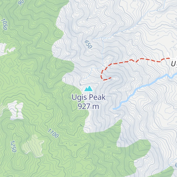 Map of Ugis Peak