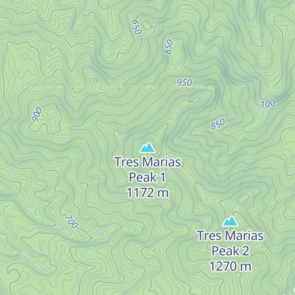 Map of Tres Marias Peak 1