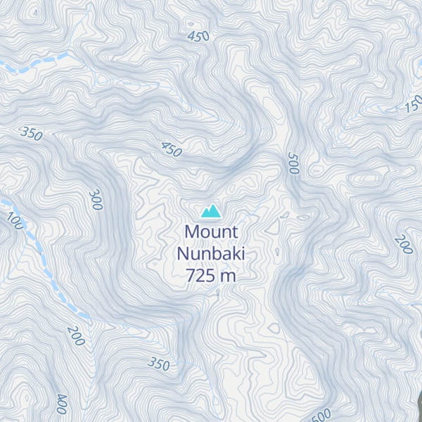 Map of Mount Nunbaki