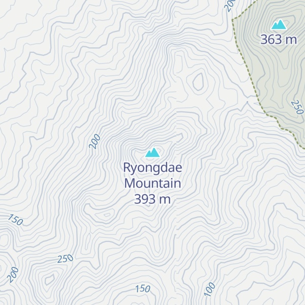 Map of Ryongdae Mountain
