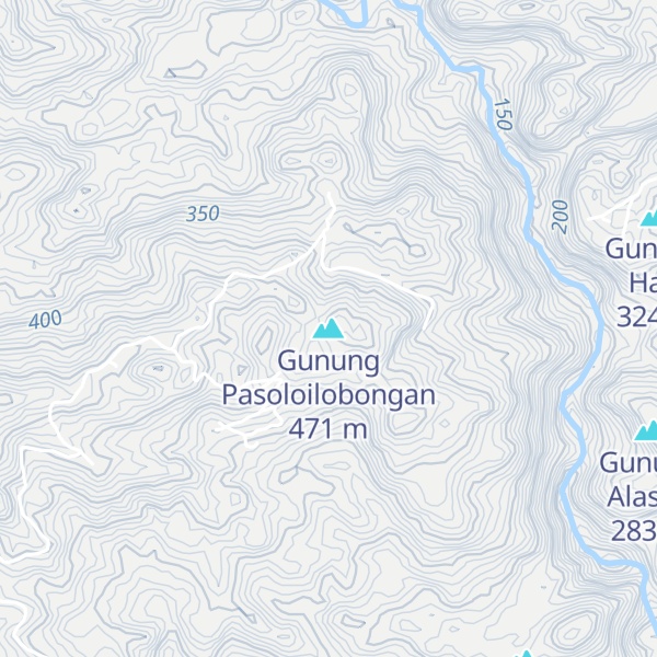 Map of Gunung Pasoloilobongan