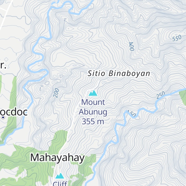 Map of Mount Abunug