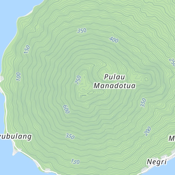 Map of Gunung Manado Tua
