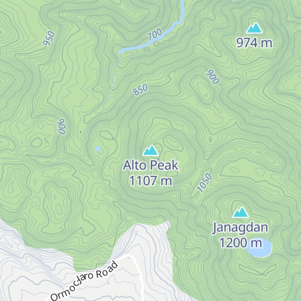 Map of Alto Peak