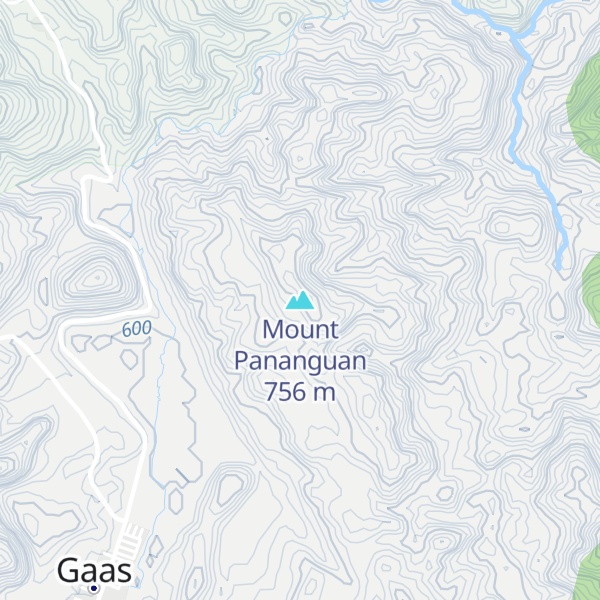 Map of Mount Pananguan