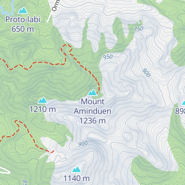 Map of Mount Aminduen
