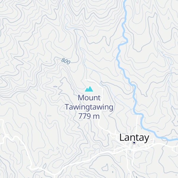 Map of Mount Tawingtawing