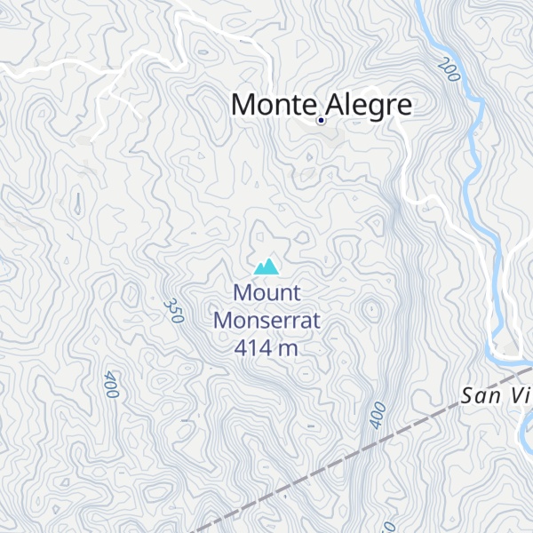 Map of Mount Monserrat