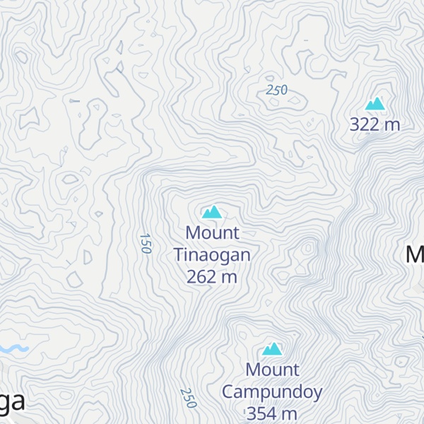 Map of Mount Tinaogan