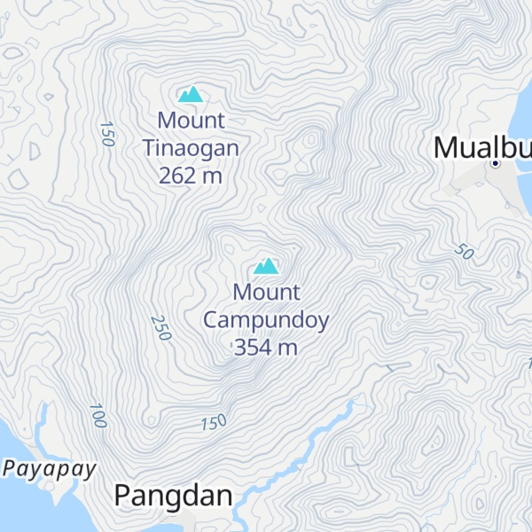 Map of Mount Campundoy